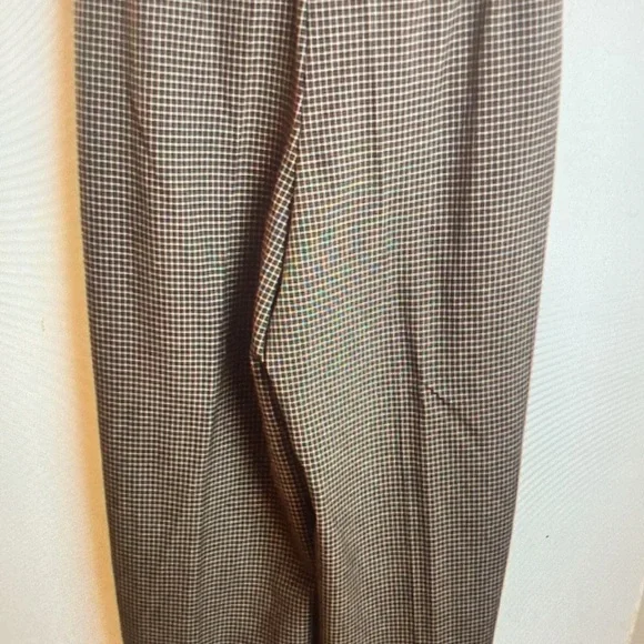 Checkered High-Waist Pants with Belt - Picture 3 of 3